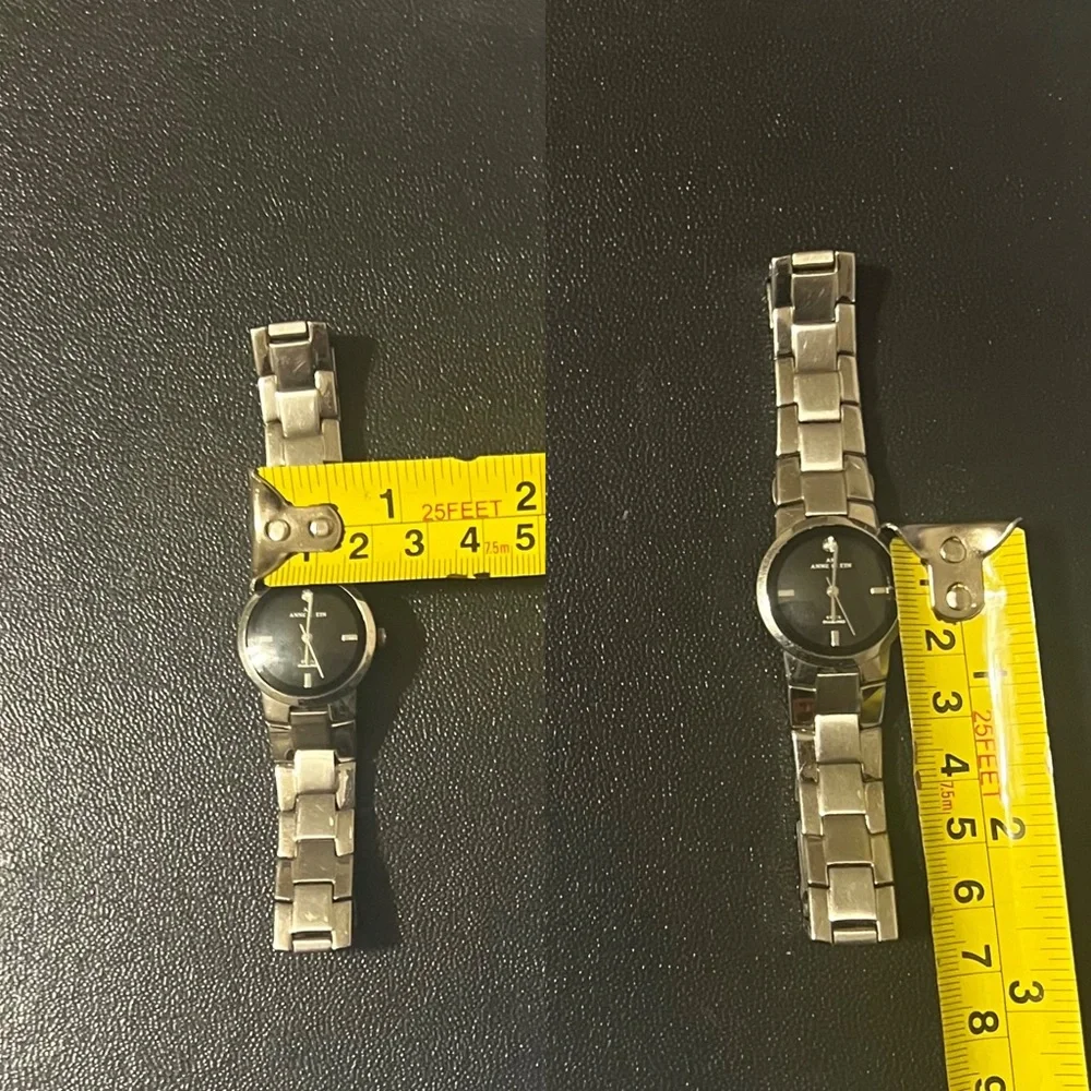 Vintage Anne Klein Genuine Diamond Stainless Steel Water Resistant Watch EUC